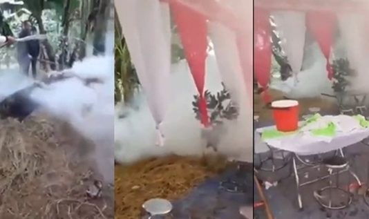 Thanh niên đốt rơm, phóng hỏa ở đám cưới người yêu cũ khiến quan khách bỏ chạy tán loạn