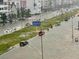 Mưa lớn trước bão Bualoi, nhiều tuyến phố ở Nghệ An ngập sâu